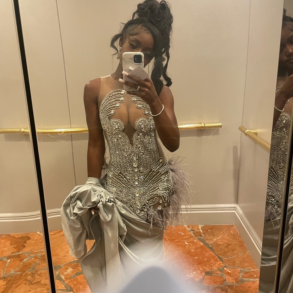 Silver Prom Dress